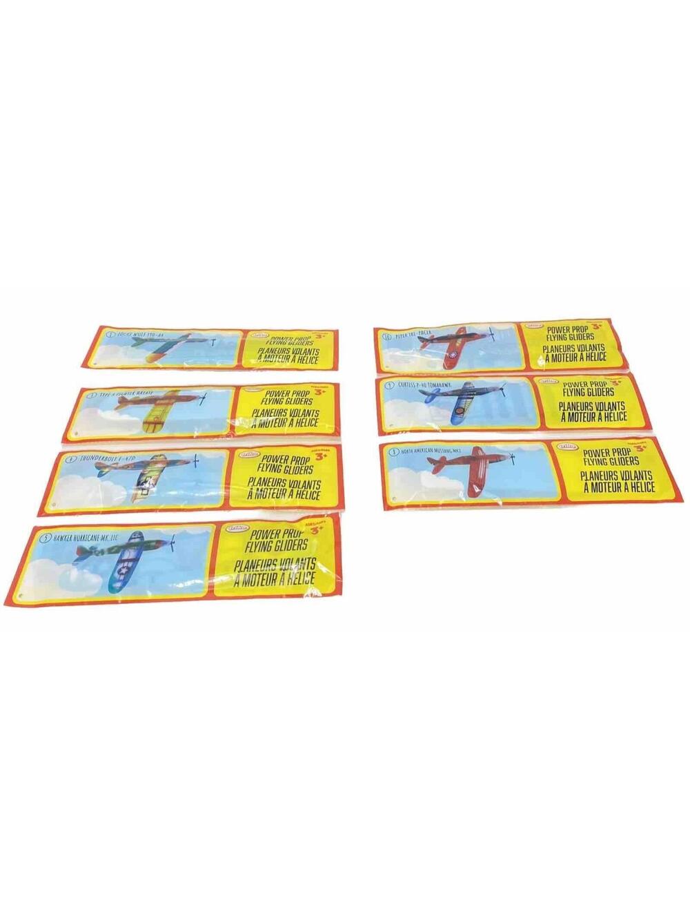 Triko Power Prop Flying Gliders 7-Piece Set #1,3,4,5,8,9,10 Brand New Toy Collec
